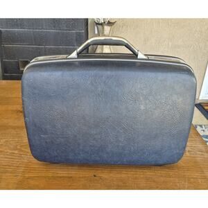 Vintage Luggage Blue Samsonite Silhoutte Hard Shell 20x15x7